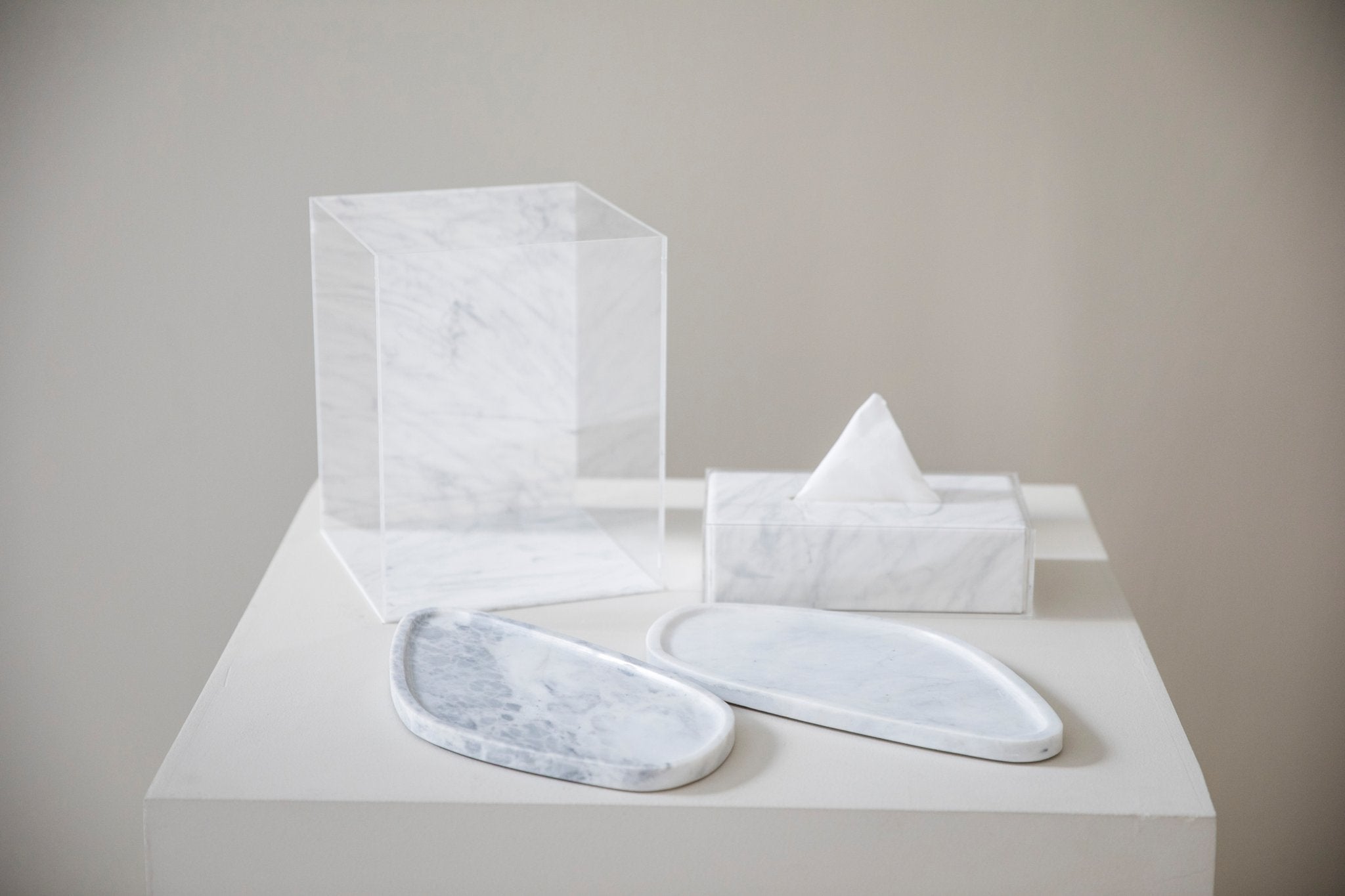 Bathroom Set | Marble With Tray 3